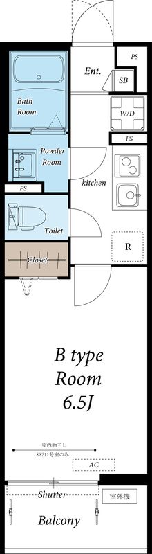 maison CK 本厚木 111号室 間取り