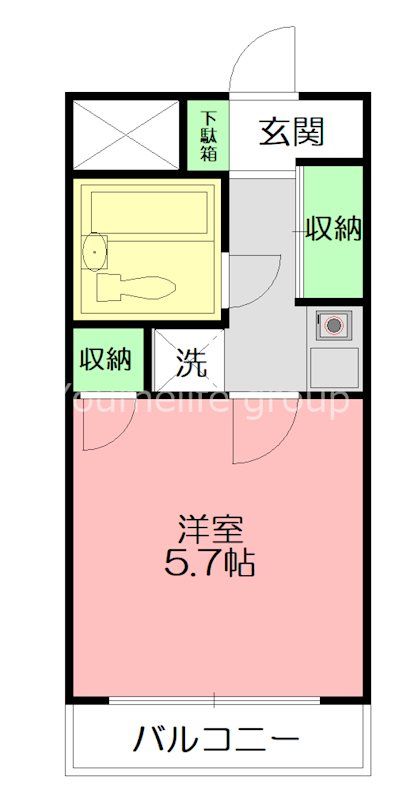 グリーンハイツ参番館 208号室 間取り