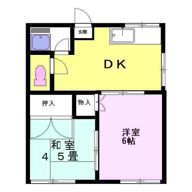 パールハイツ 102号室 間取り