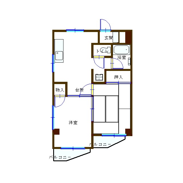 第３デンドービル 301号室 間取り