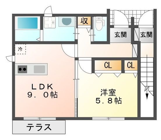 グランコート 103号室 間取り