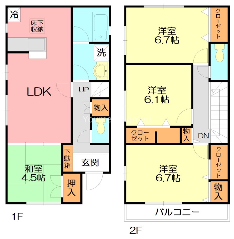 上荻野貸戸建て 間取り