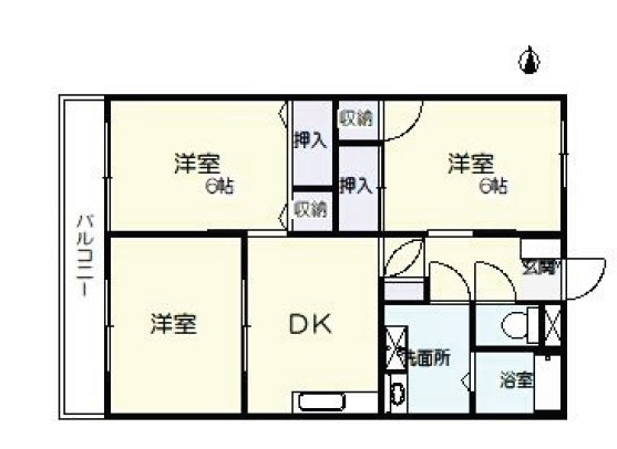 清風館 203号室 間取り