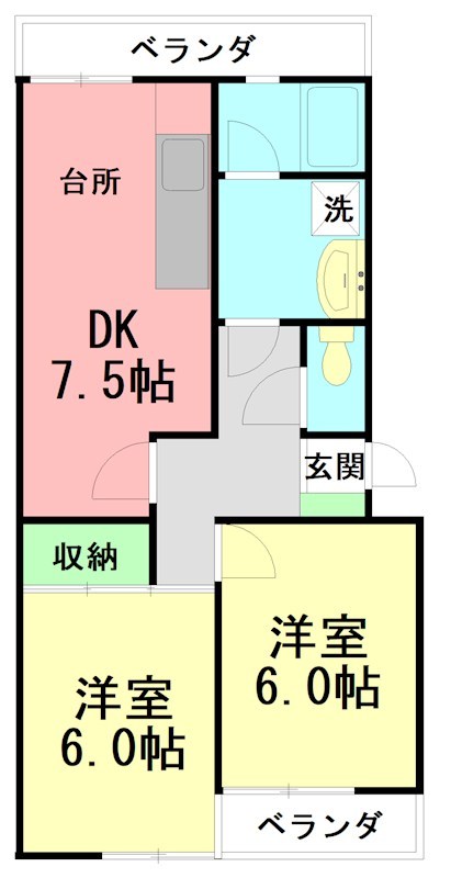 メゾン・ショージ 206号室 間取り