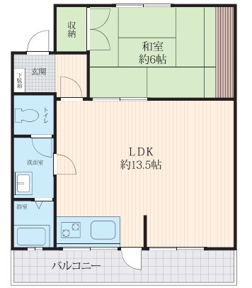 岡田住宅B棟 243号室 間取り