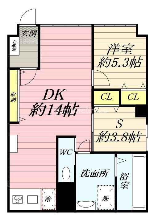 三嘉ハイツ 101号室 間取り