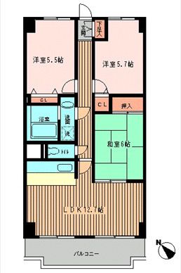 南藤沢AFビル 1102号室 間取り