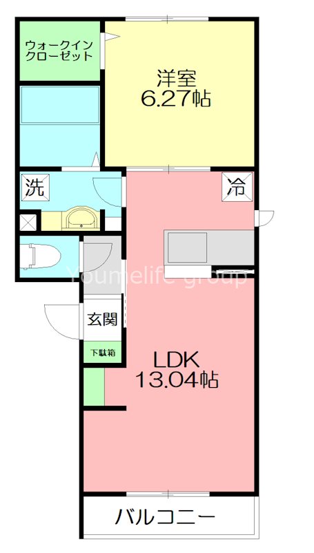 アムール 303号室 間取り