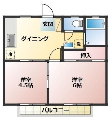 サン・ハイツ 202号室 間取り
