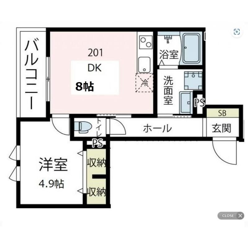 Viola.KⅡ 201号室 間取り