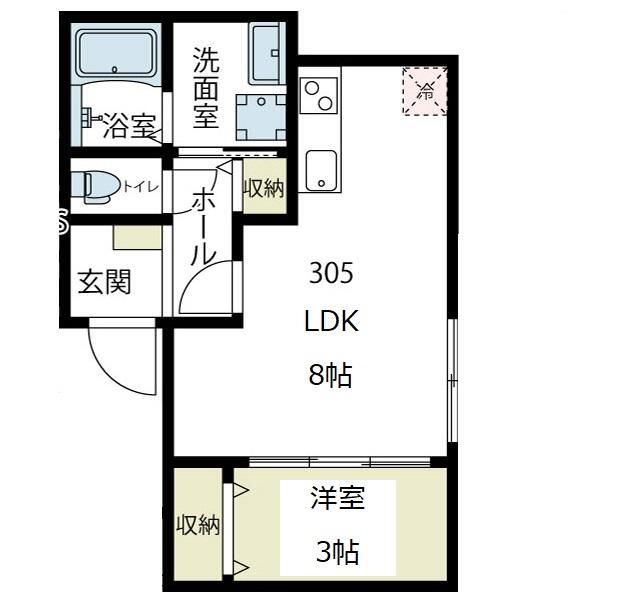Viola.KⅡ 305号室 間取り