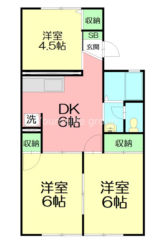 メゾン足柄  201号室 間取り