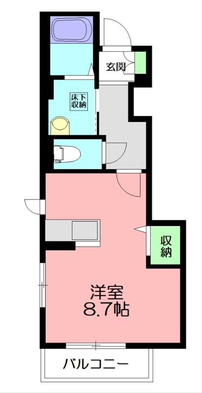パルプ長後 102号室 間取り