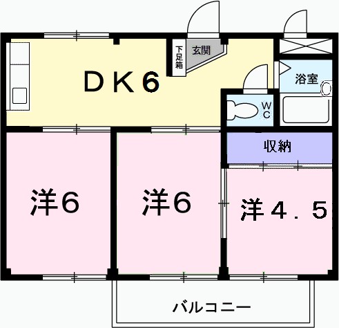 長塚ハイツⅠ 203号室 間取り