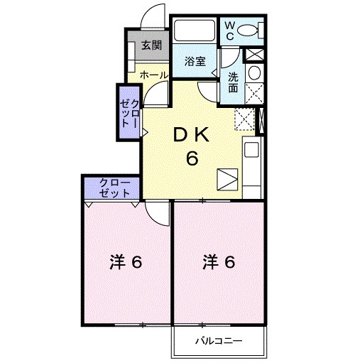 アイリスⅡ 102号室 間取り