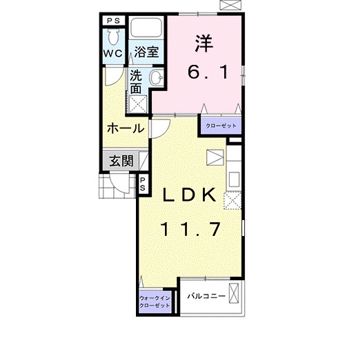 アルバ湘南Ａ 102号室 間取り