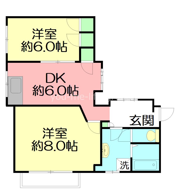 ワイワイスクエア 203号室 間取り