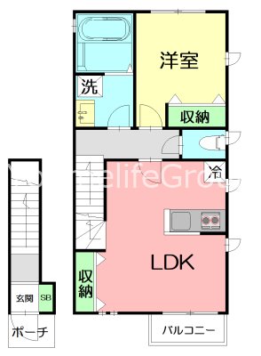 Ｌｙｓ Ｂｌａｎｃ 202号室 間取り