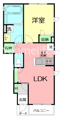 Ｌｙｓ Ｂｌａｎｃ 102号室 間取り