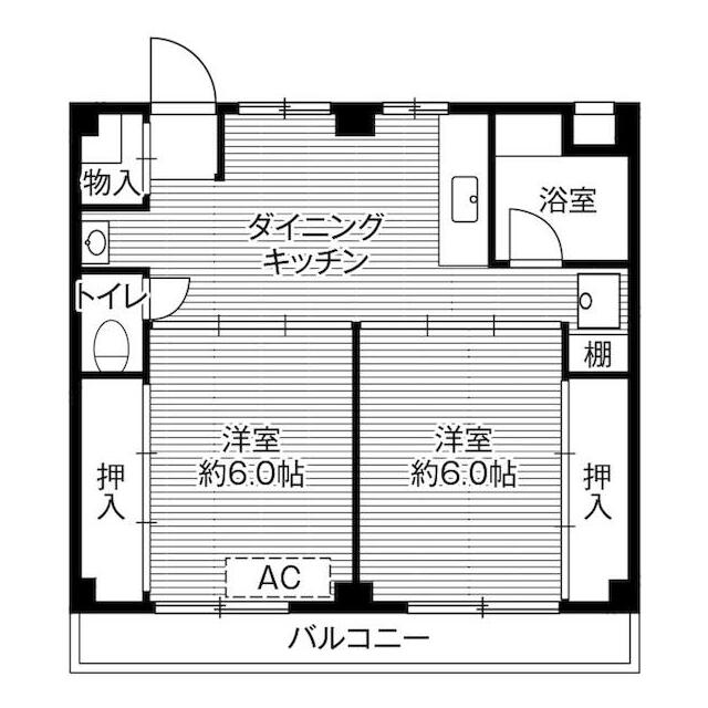 ビレッジハウス座間２号棟 209号室 間取り