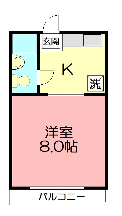 コーポ愛名Ｂ 間取り図