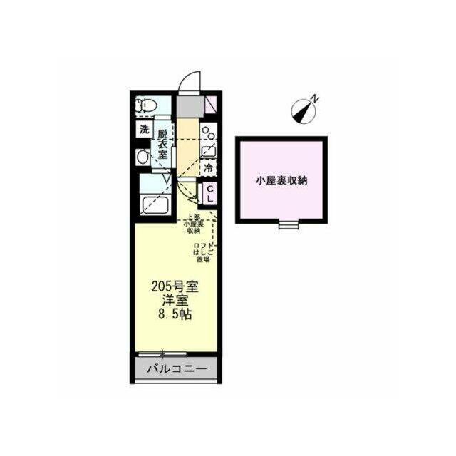 ベイルームグロース桜ヶ丘 205号室 間取り