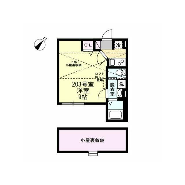 ベイルームグロース桜ヶ丘 203号室 間取り