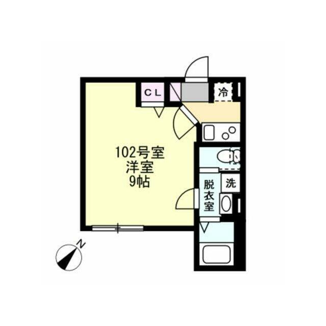 ベイルームグロース桜ヶ丘 102号室 間取り