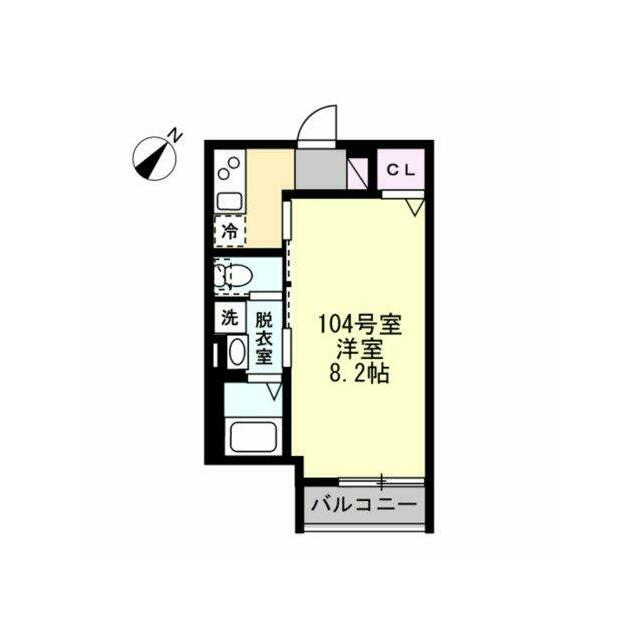 （仮称）桜ヶ丘アパート 104号室 間取り