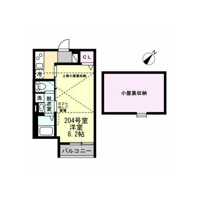 ベイルームグロース桜ヶ丘 204号室 間取り