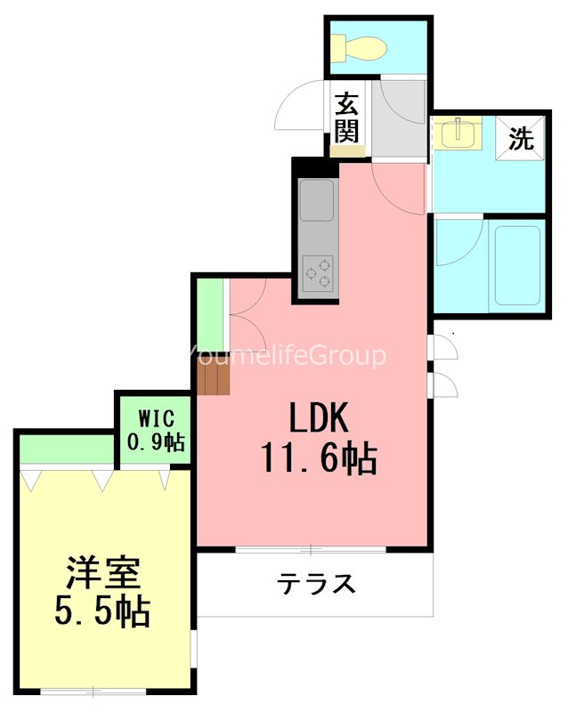 ＡＩ　グランディール　鵠沼 101号室 間取り