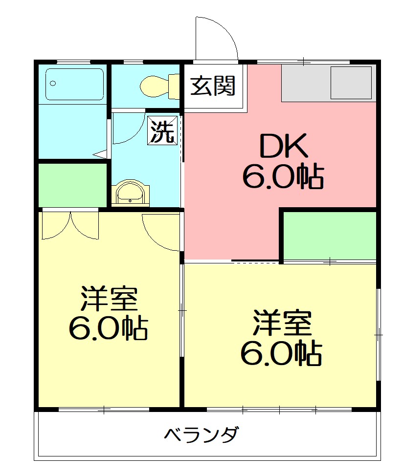 オザワコーポⅡ  103号室 間取り