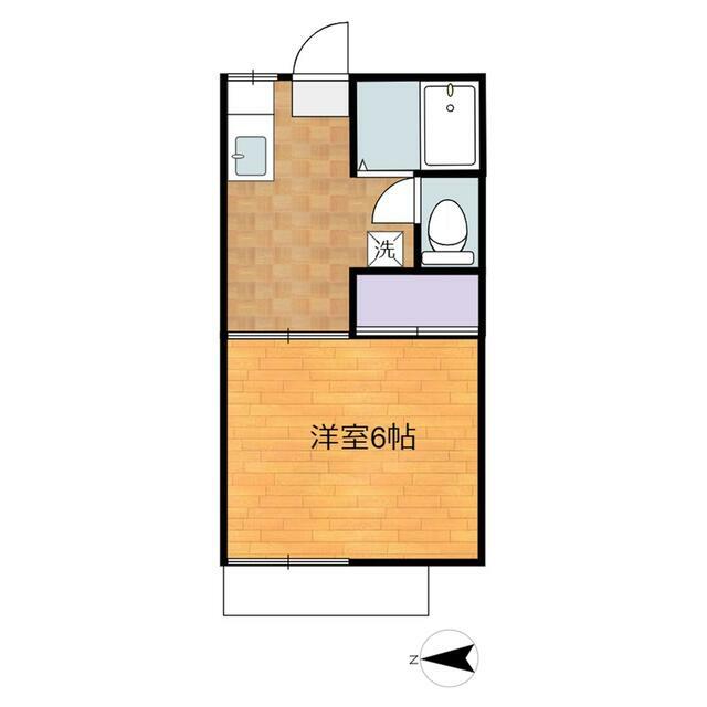 稲荷山ハイツ 2-E②号室 間取り