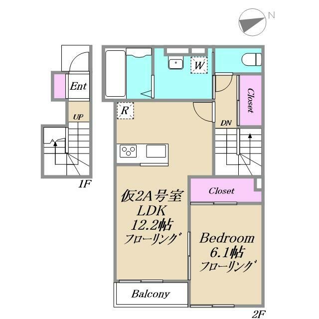 仮）Ｃｅｌｅｓｔｉａ鵠沼 2A号室 間取り