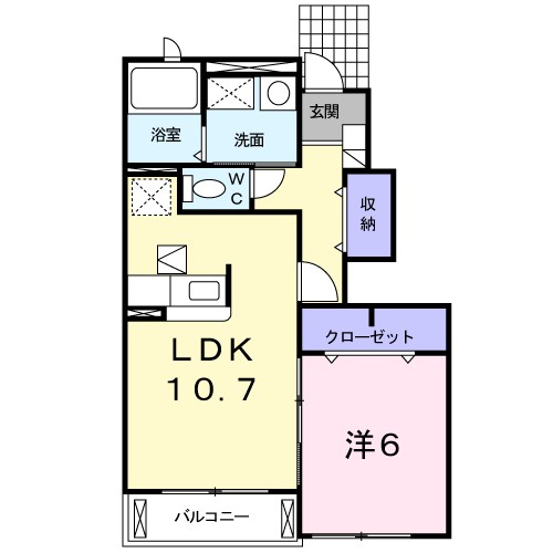 グリーンリーフⅠ 102号室 間取り