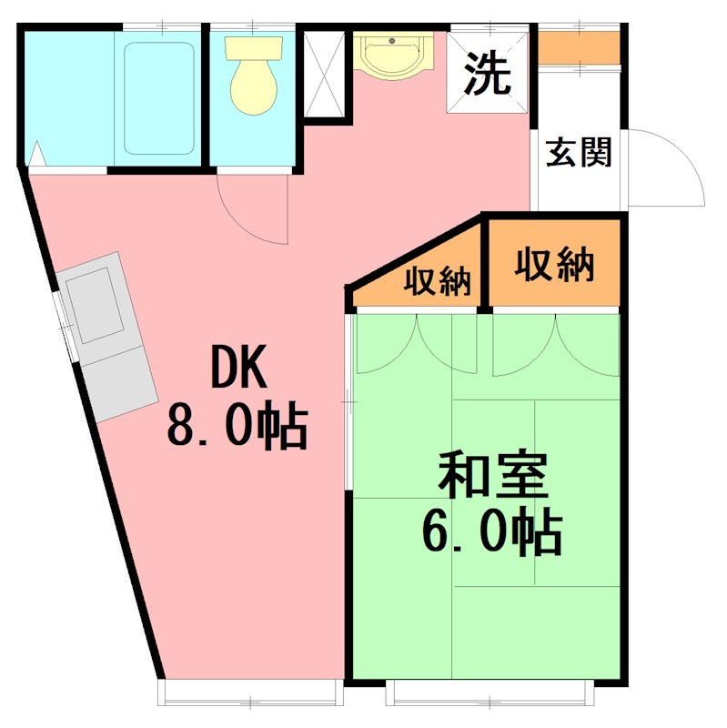 第８野本ビル 202号室 間取り