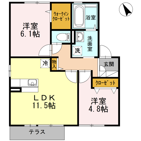 シティパル 202号室 間取り