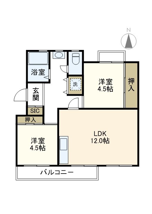 富士見コーポ 101号室 間取り