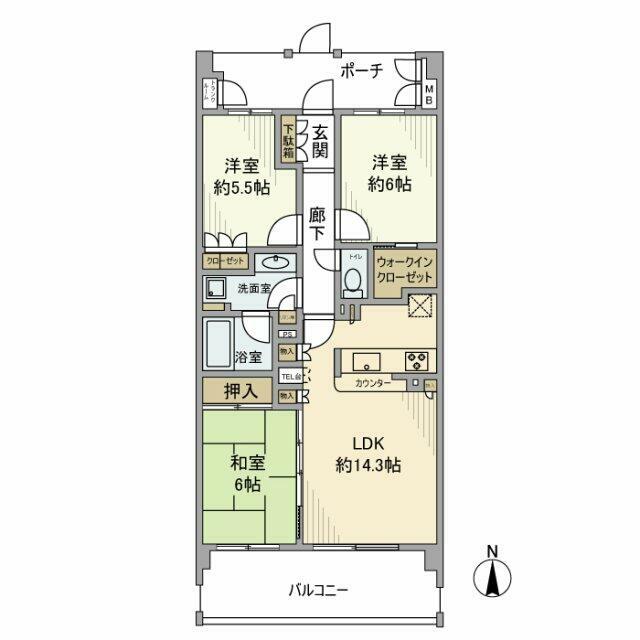 グレーシアステイツいずみ野 間取り図