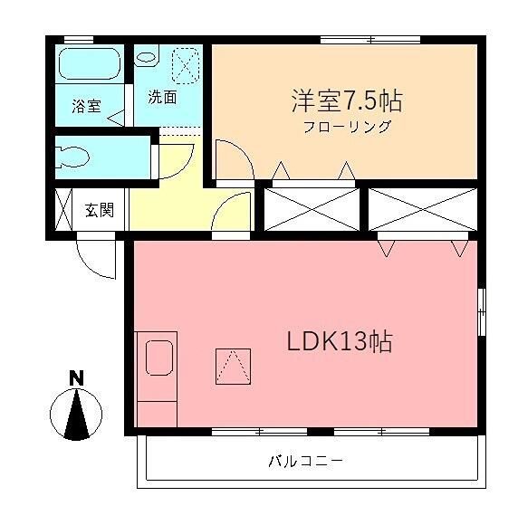 ファミールＢ 102号室 間取り