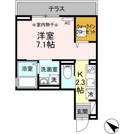 クレール藤沢Ⅲ 102号室 間取り
