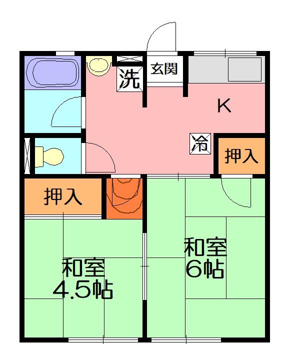 シティハイム山根 102号室 間取り