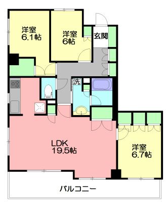 Brillia鵠沼桜が岡 518号室 間取り