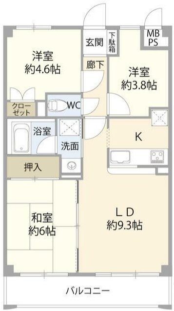 ナイスアーバン平塚中央（ 0005208号室 間取り