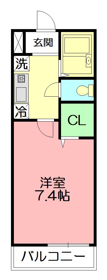 湘南ビーチハイム 2F号室 間取り