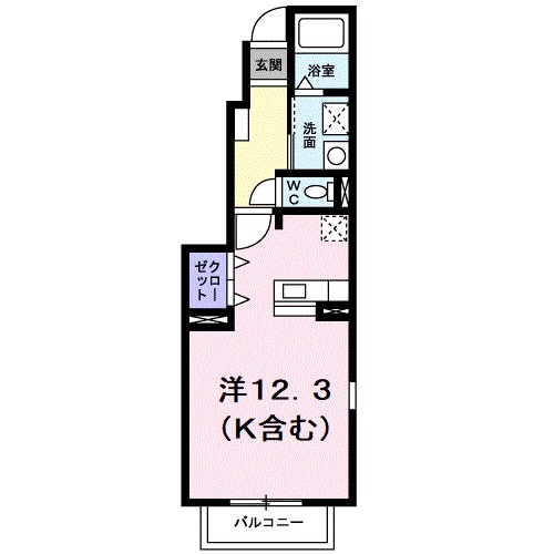 クラール曽比Ｂ 101号室 間取り