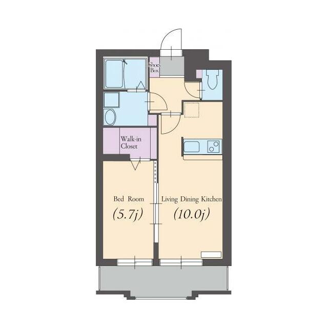 オリーブみずき 402号室 間取り