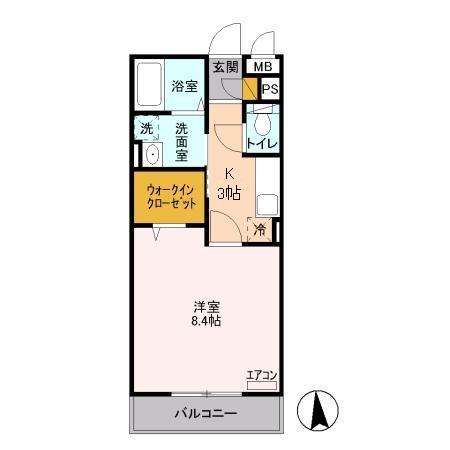 アルスノーヴァⅡ 206号室 間取り