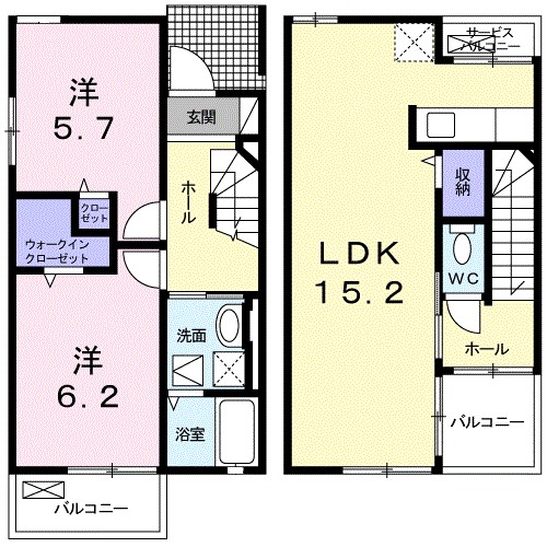 ラフレシール大磯 103号室 間取り