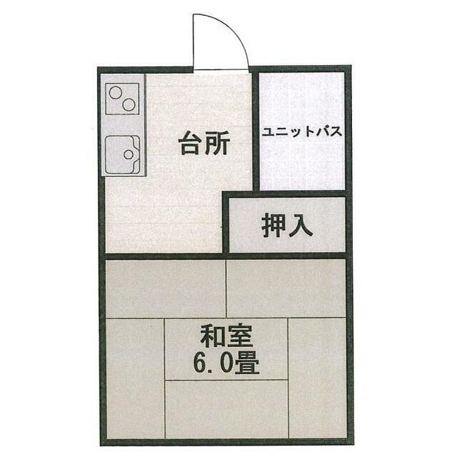光明ハイツ 1-D号室 間取り